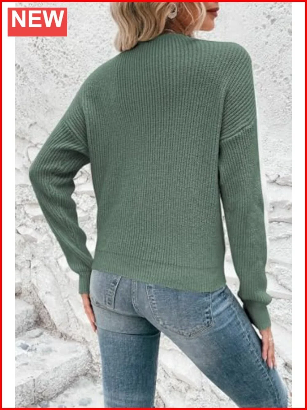 Women's Deep V Neck Twist Front Cropped Sweater Long Sleeve Knit Pullover